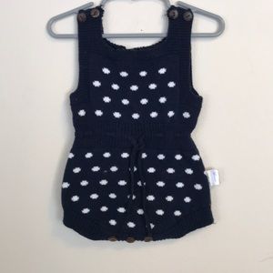 Knitted Polka Dot Romper